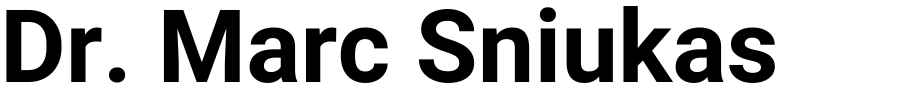 Dr. Marc Sniukas Logo Black